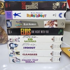 Lot of 9 Vintage Elvis Vhs Tapes